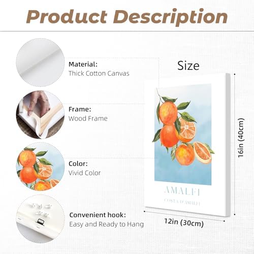 Baccone Fruit Wall Art Kitchen Artwork Wall Decor Fruit Market Prints Poster - Image 2