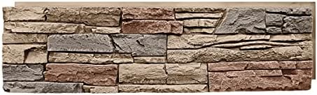 GenStone Faux Stacked Stone Panel 41" x 11.25" in Desert Sunrise Color by GenStone