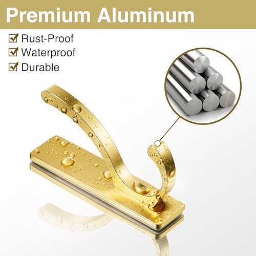 pickpiff Adhesive Wall Hooks for Coat/Towel, Hold 13LB - Image 5