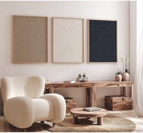 Modern Abstract Pictures Wall Art Boho Neutral Canvas Wall Art Minimalist Wall - Image 4