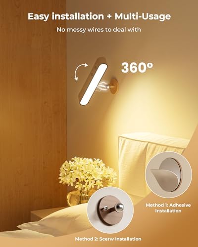 Rechargeable Wall Sconce, Battery Operated Indoor Wall Lights - Image 6