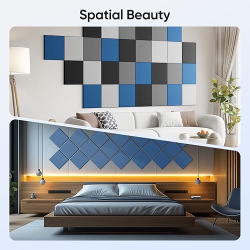 Square Acoustic Panels, 12 Pack Self-Adhesive Sound Panels - Image 5