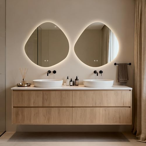 HOMECOOKIN LED Irregular Bathroom Mirror - Image 2