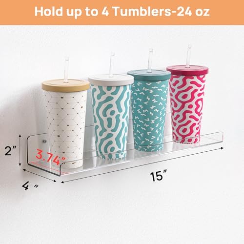 upsimples 4 Pcs 15" Acrylic Shelves - Image 2