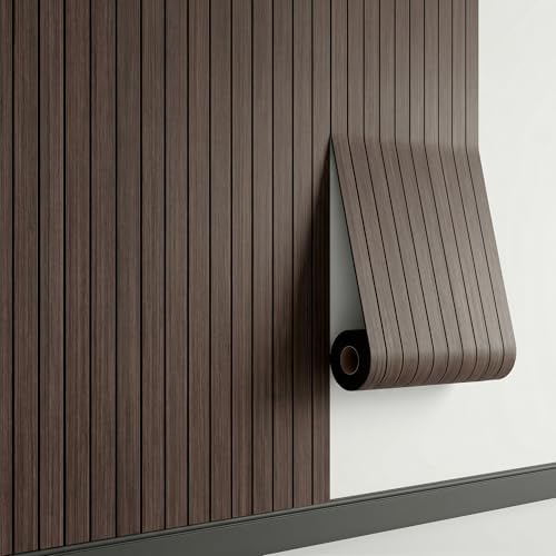 Peel and Stick Faux Wood Slat Wall Panels, 3D Wood Grain Wallpaper - Image 3