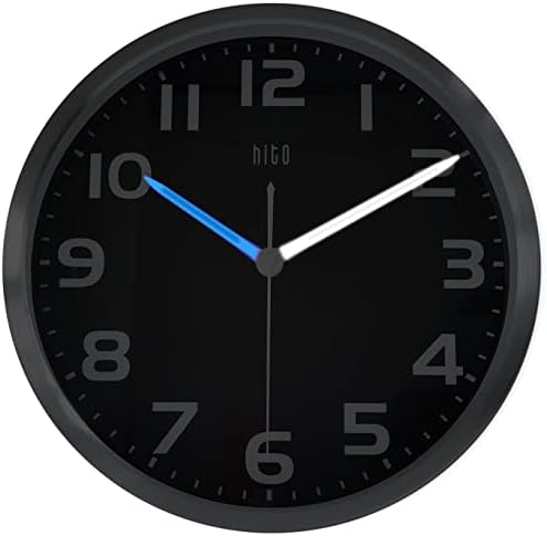 HITO 12 Inch Night Light Wall Clock Battery Operated Brightness Adjustable by hito