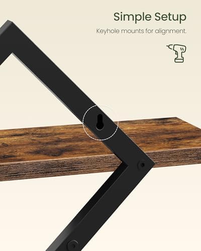 CHOEZON Floating Shelves for Wall, Rustic Brown - Image 5