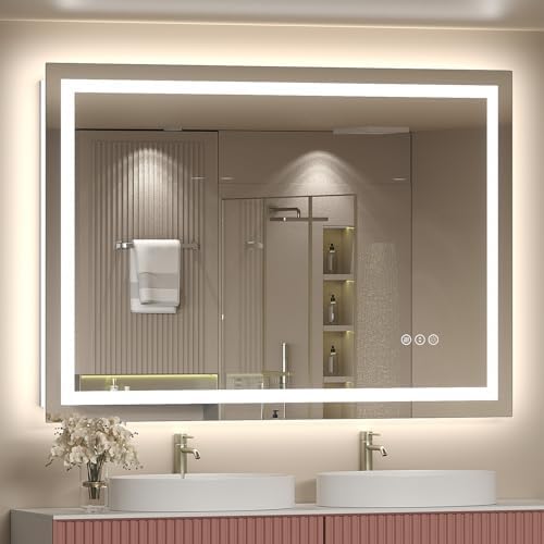 48x38 LED Lighted Bathroom Mirror by ODDSANMirrors