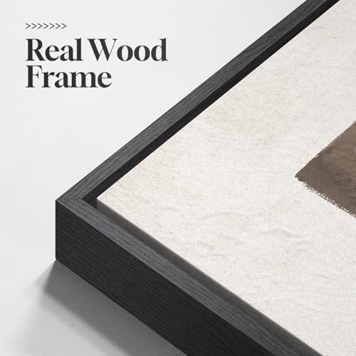Framed Black White Neutral Modern Abstract Wall Art, 1 Piece 24x36 In - Image 5