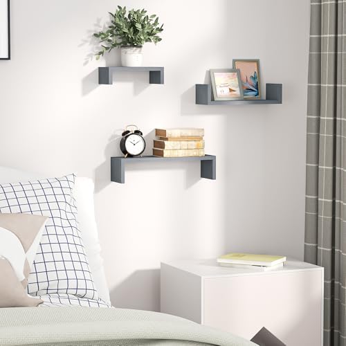 SRIWATANA Weathered Gray Floating Shelves - Image 2