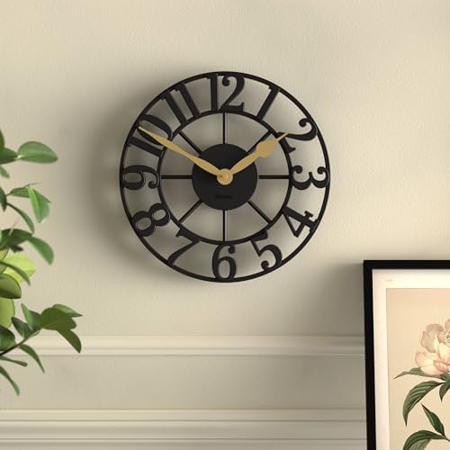JONES CLOCKS® Lighthouse wall Clock | Sculptural Skeleton Clock | Black - Image 3