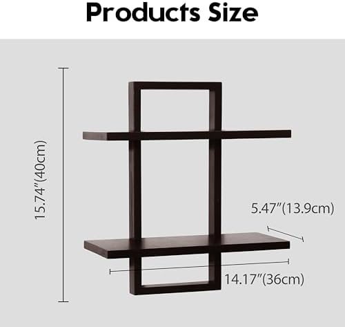 Floating Shelves for Wall, Decorative Wall Shelves, Plants Shelf Framed - Image 3