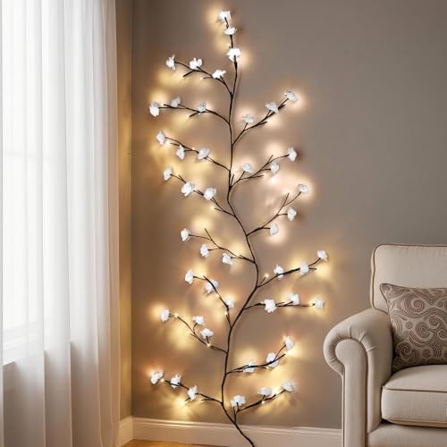 6FT Rose Willow Vine Lights USB Powered Room Decor by CAMANTU