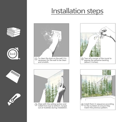 YQWDMX - Green Tropical Jungle Peel and Stick Wallpaper murals - Image 6