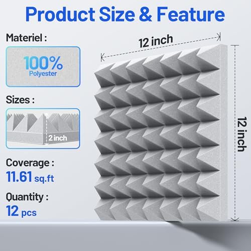 12 Pack Sound Proof Foam Panels - Image 6
