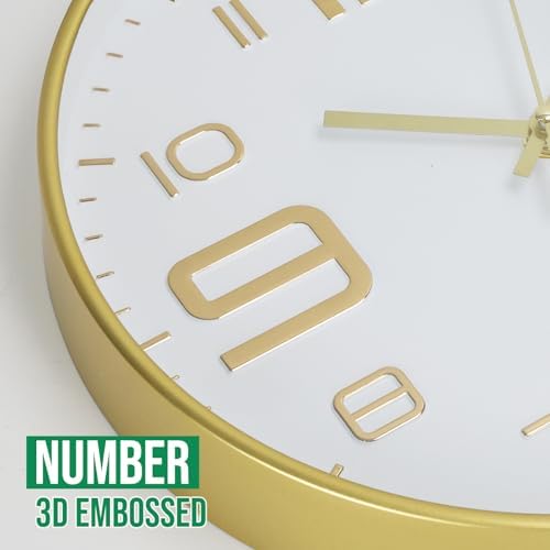 Wall Clock Modern Non-Ticking Battery Operated Wall Clocks Silent Quartz - Image 4