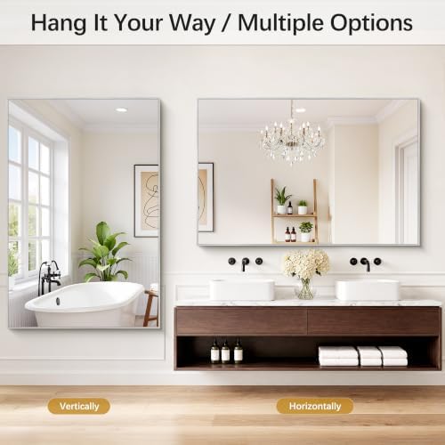 DESBING 60" x 40" Bathroom Mirror - Image 3