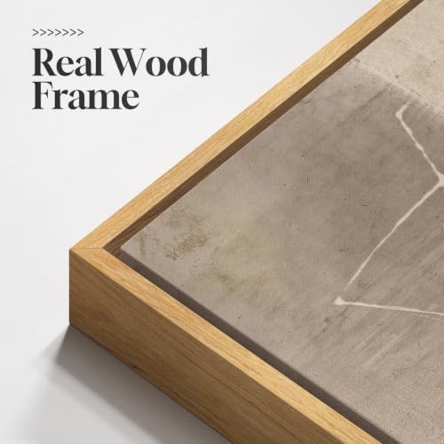 Framed Neutral Abstract Vertical Wall Art - Image 3