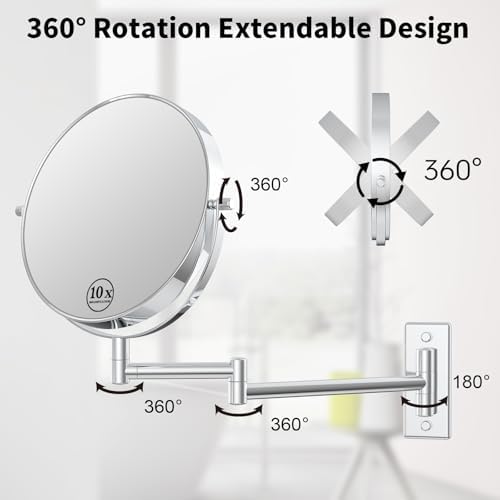 8" Wall Mounted Makeup Mirror - Image 3