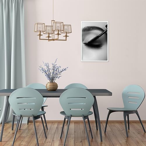 Black And White Magazine Cover Posters Female Eyelashes Canvas Wall Art - Image 5