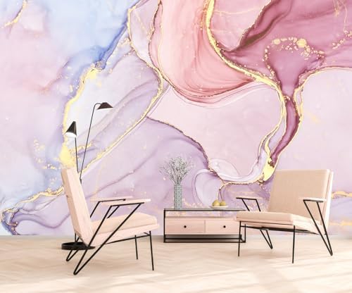 Pink Marble Wallpaper Mural Peel and Stick 137"x100" - Image 2
