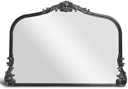 Wylde Iris English Estate Carved Arch Wood Wall Mirror, Mirror by WyldeIris