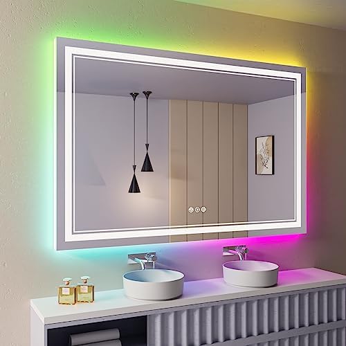 60x40 Inch RGB LED Bathroom Mirror by ISTRIPMF
