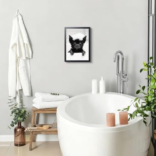 Funny Bat Bathroom Wall Art, Gothic Farmhouse Bat Wall Decor Painting, Humorous - Image 5