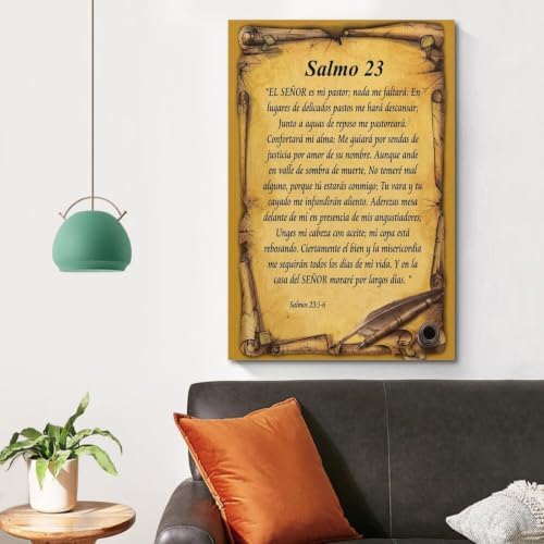 WBYMZWP Spanish Bible Psalm 23 Poster Canvas Wall Art Aesthetic Decorative - Image 4