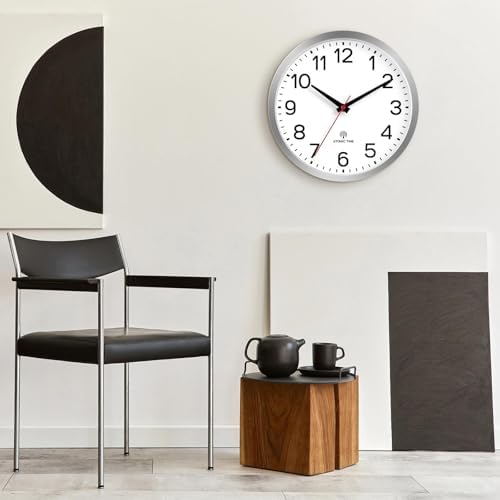AKCISOT 12 Inch Wall Clock, Silent Battery Operated Analog Clock - Image 6