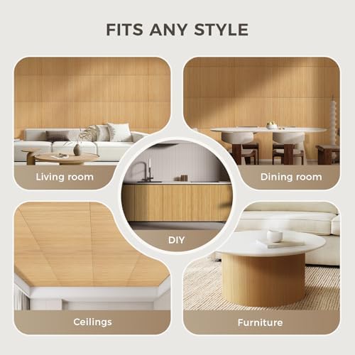 OUZUGIE 1 Pack 96x24 Inch Natural Bamboo Wall Panel - Image 4