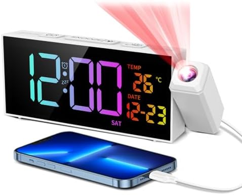 Netzu Projection Clock for Bedroom Ceiling, Alarm Clocks by Netzu