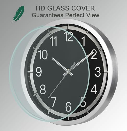 Silent Wall Clock Battery Operated, Modern Metal Wall Clock Decorative - Image 5