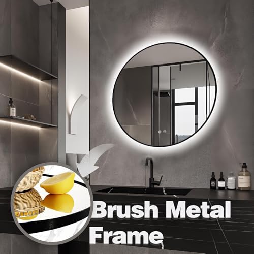 Niccy 24" Round LED Bathroom Backlit Mirror - Image 4