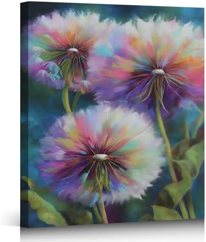 ZERILYN Ship Next Day Vibrant Floral Canvas Art Dreamy Flower Wall Decor Modern by ZERILYN