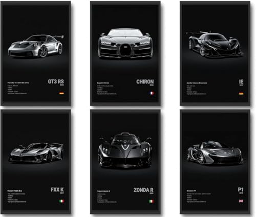 CSLGQGV Car Poster Vintage Racing Car Wall Art Supercar Canvas Prints Painting by CSLGQGV