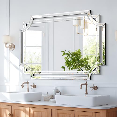 Chende 36"x47" Large Mirror for Wall, Elegant Rectangular Decorative Mirror by ChendeMirror