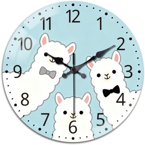peacoblue Alpaca Wall Clocks Battery Operated by PEACOBLUE