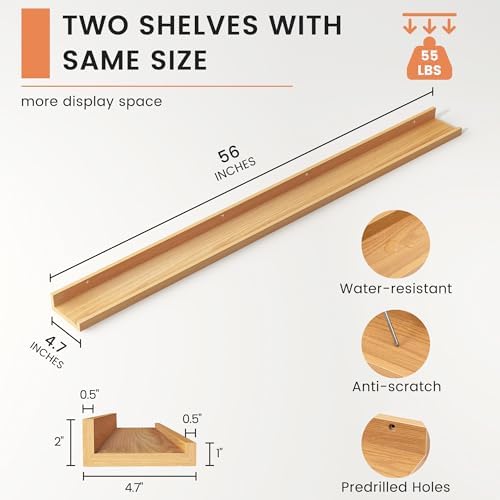 Picture Ledge Shelf, Long Floating Shelves - Image 2