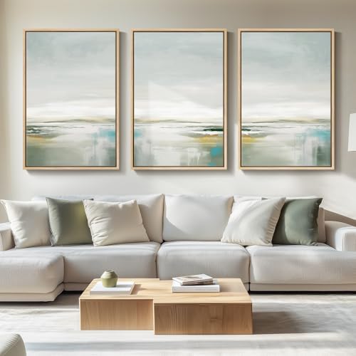 Large Framed Green Abstract Wall Art by Cuspin