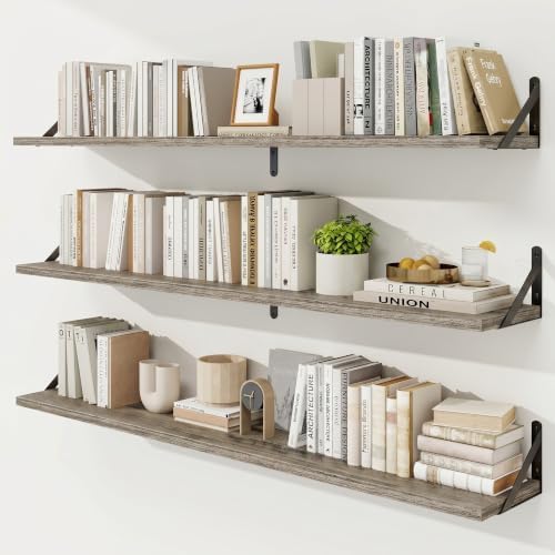 Floating Shelves, 8 Inch Deep Rustic Book Shelf by KovaScapeHomeDecor