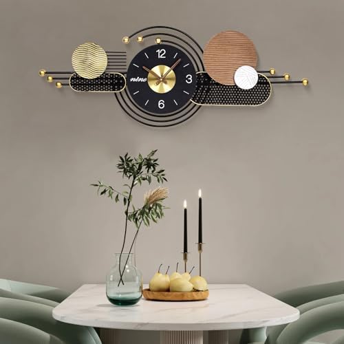 38x15 Inch Modern Decorative Wall Clock Battery Operated - Image 4