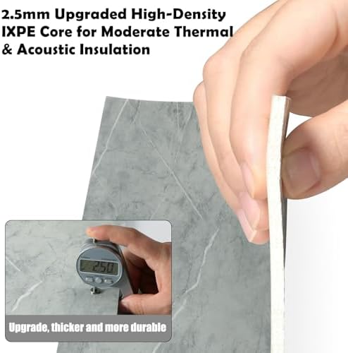 100pcs Thick Grey Marble Peel and Stick Wall Panels 23.6"x11.8" Waterproof - Image 6