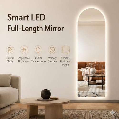 LAIYA 71" L x 32" W Archway LED Full Length Mirror - Image 2