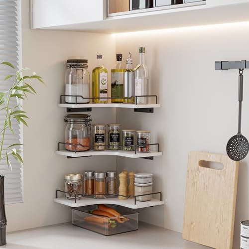 L-Shaped Corner Floating Shelves Wall Mounted Set of 3 - Image 6