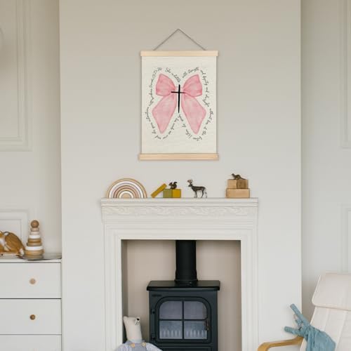 Supwhd Pink Bow Coquette Christian Wall Decor - Image 3