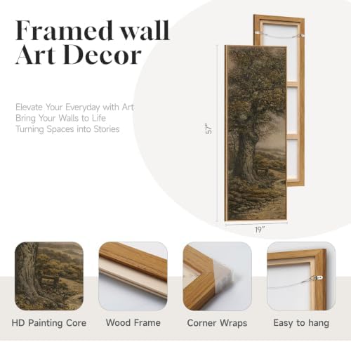 Framed Vintage Long Narrow Landscape Wall Art - Image 5