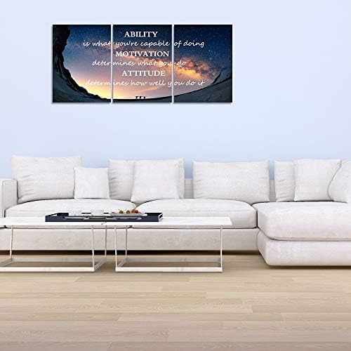 3 Panels Successful Inspirational Posters Quotes Wall Art Ability Modern - Image 7