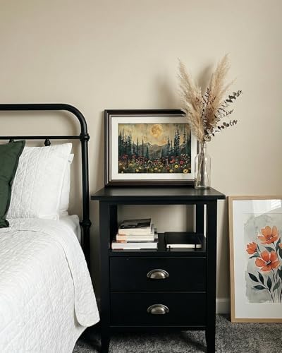 VIYYIEA Landscape Wall Art, Nature Floral Cluster Moon Night Prints 16x12in - Image 7