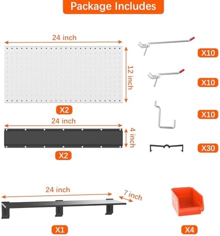 TORACK Metal Pegboard with Accessoreis - Image 5